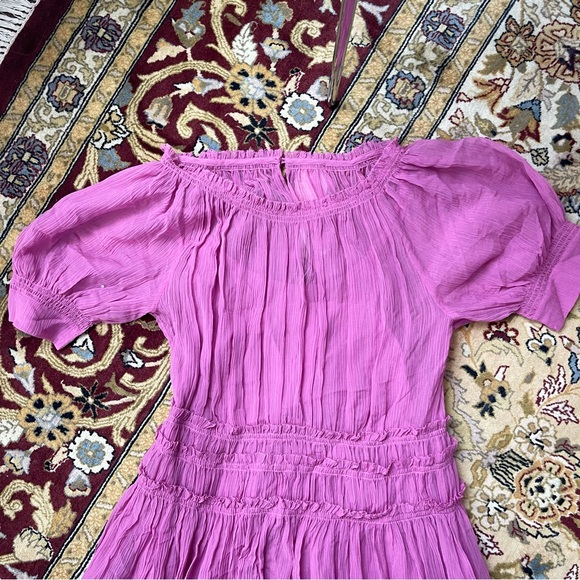 Rebecca Taylor Short Sleeve Pleated Dress - Picture 11 of 13